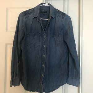 Express chambray button down
